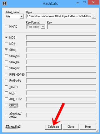 HashCalc phần mềm kiểm tra mã MD5,