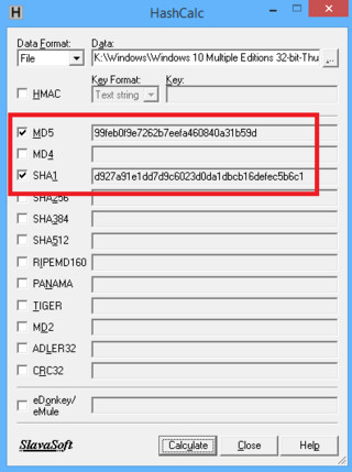 HashCalc phần mềm kiểm tra mã MD5,