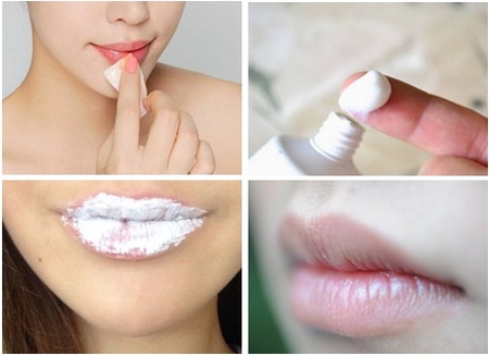 Dưỡng môi bằng kem đánh răng Dưỡng môi bằng kem đánh răng