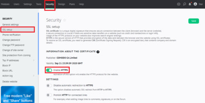 Hướng dẫn cài đặt SSL cho web uCoz